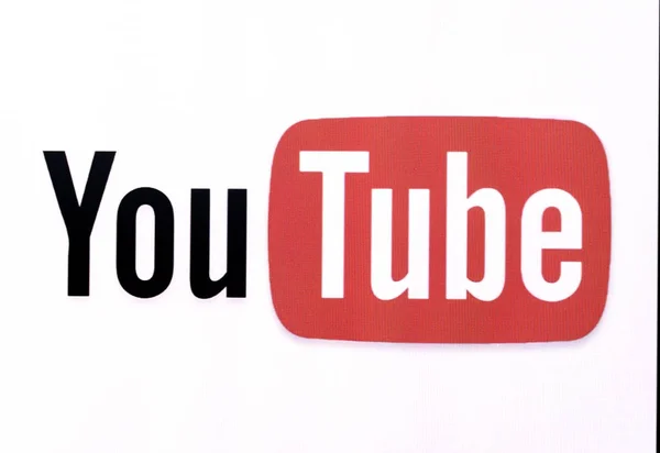 O logotipo da marca "Youtube " — Fotografia de Stock