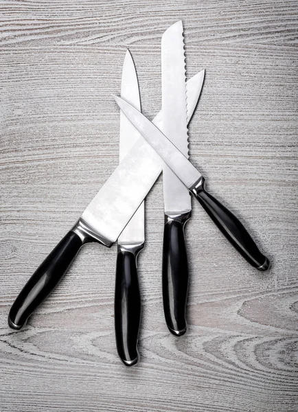 Τέσσερις κουζίνας μαχαίρια — Φωτογραφία Αρχείου