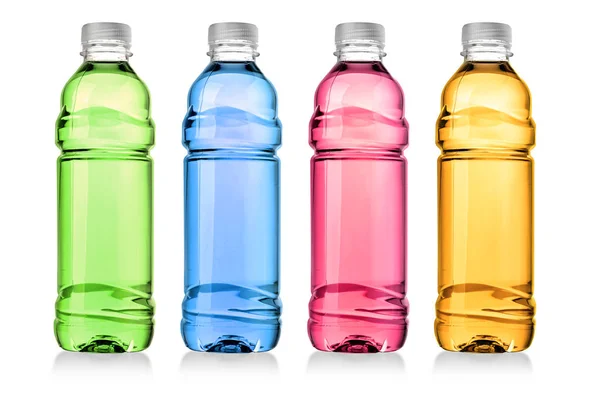Wasserflaschen auf weiß — Stockfoto