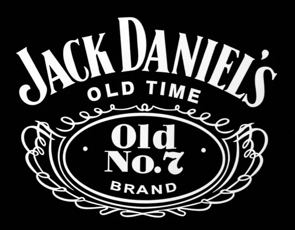 O logotipo da marca Jack Daniels — Fotografia de Stock