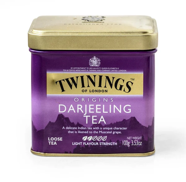 F Sacchetto di tè Twinings isolato su bianco — Foto Stock