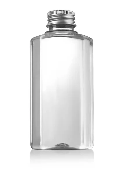 Botella transparente sobre blanco —  Fotos de Stock