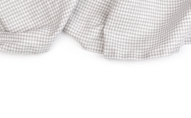 Beyaz arka plan üzerinde masa örtüsü,