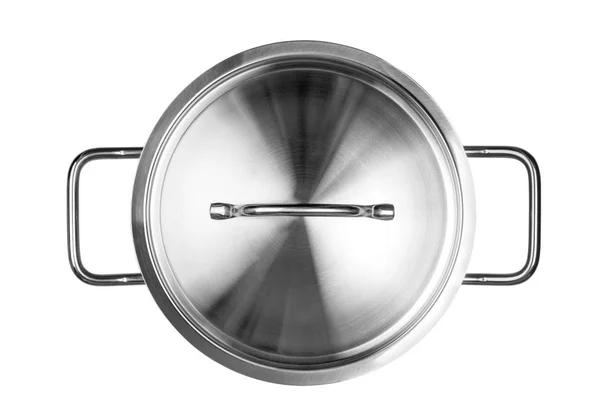 Top view of cooking pan isolated — Stock Photo, Image