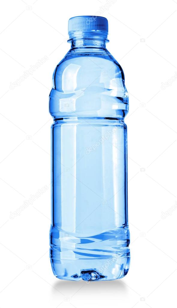 blue water bottle