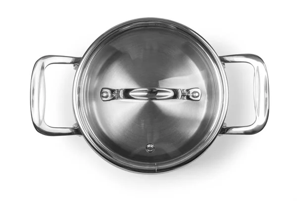 Stainless steel cooking pot — Stock Photo, Image