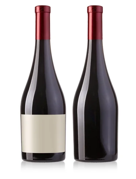 Red wine bottle on white — Stock Photo, Image