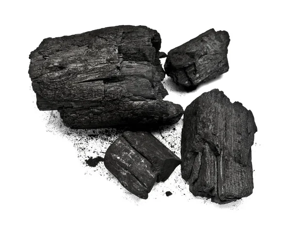 Kawałek złamania węgiel drewno — Zdjęcie stockowe