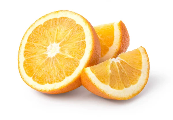 Orangenfrucht isoliert — Stockfoto