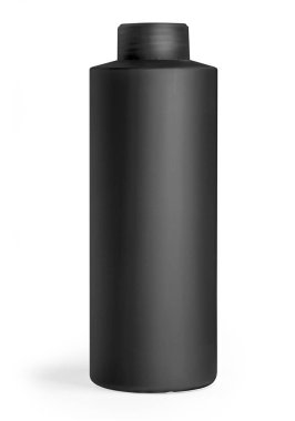 izole siyah plastik şişe losyon