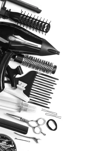 Tools hairdresser's top view — Stock Photo, Image