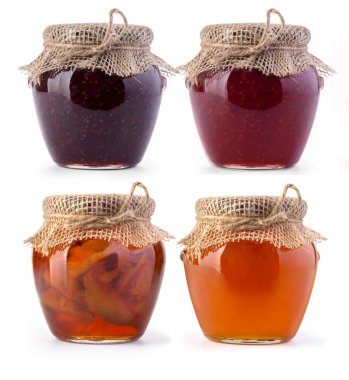 Üç kavanoz reçel ve bal