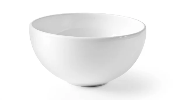 Біла порожня миска ізольована — стокове фото