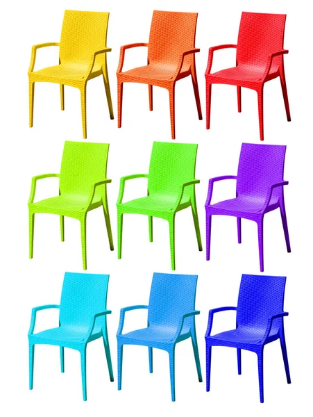 Kleur plastic stoel — Stockfoto