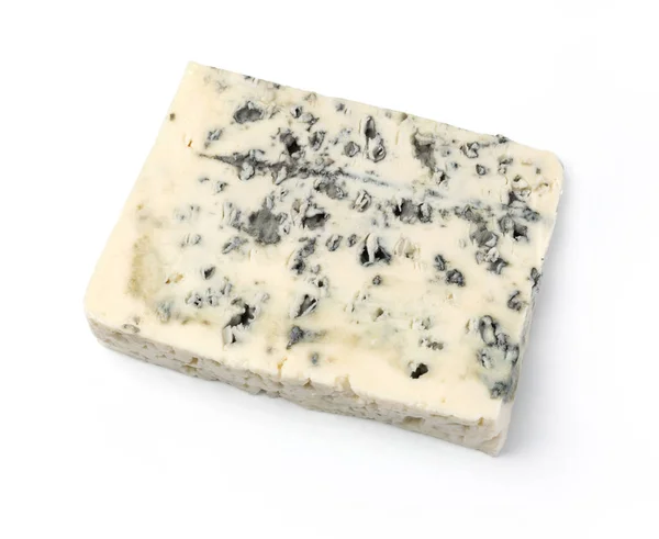 Formaggio blu isolato su bianco. — Foto Stock