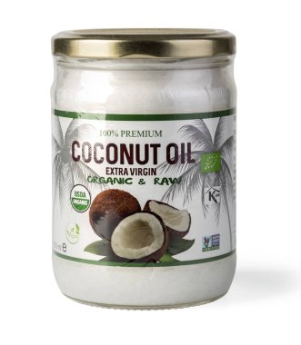 beyaz üzerine Hindistan cevizi kavanoz