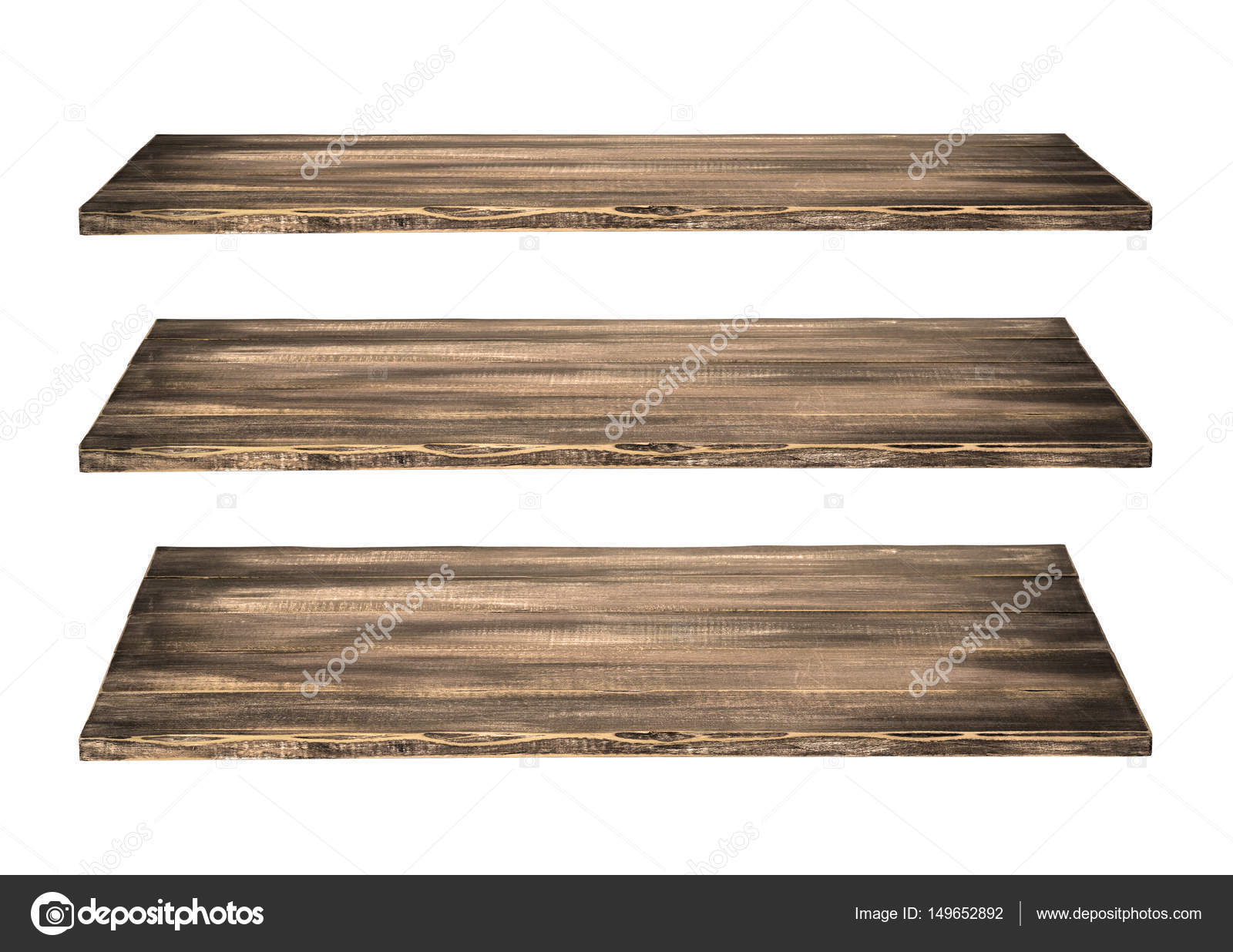 3 Wood Shelves Table Stock Photo by ©kornienkoalex 149652892