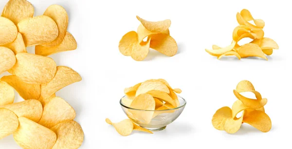 Potato chips set — Stock Photo, Image
