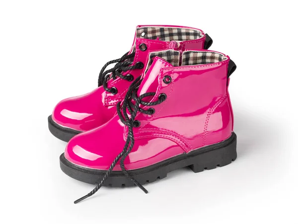 Ragazza rosa scarpe isolate — Foto Stock