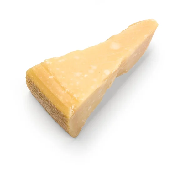 Parmezaanse kaas op witte achtergrond — Stockfoto
