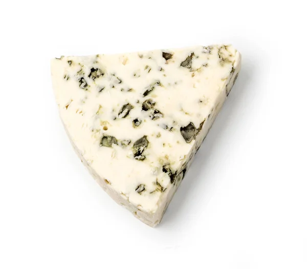 A wedge of full fat soft blue cheese — Stock Photo, Image