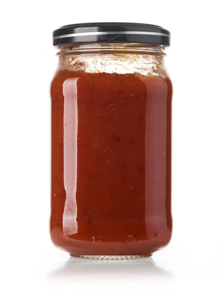 Barbecue sauces in glass bottle — Stock Photo, Image