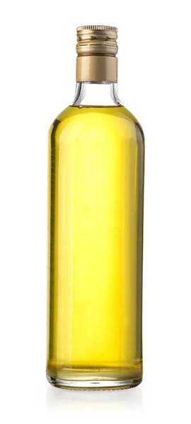 Butelka oliwy z oliwek na biały — Zdjęcie stockowe