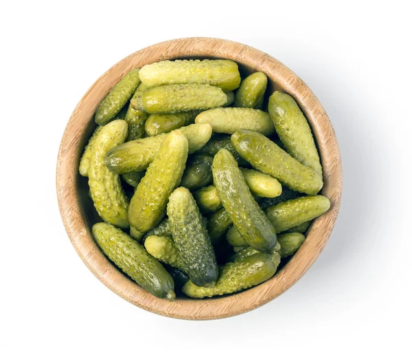 Bowl of cucumber isolated — Stock Photo, Image