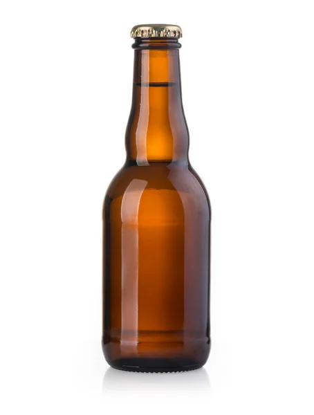 Brown beer bottle isolated — Stock Photo, Image