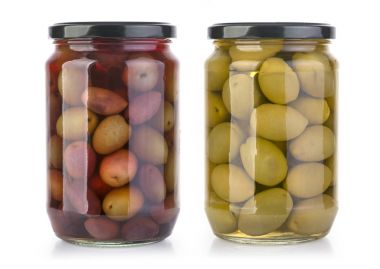 bir beyaz zeytin şişe 