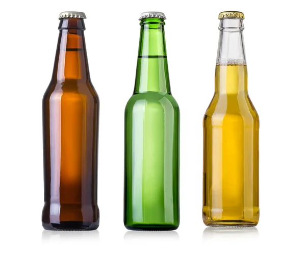 Bottiglie di birra isolate — Foto Stock