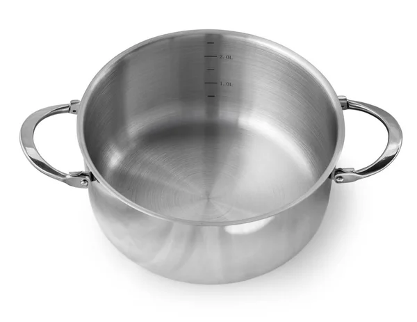 Stainless steel cooking pot — Stock Photo, Image