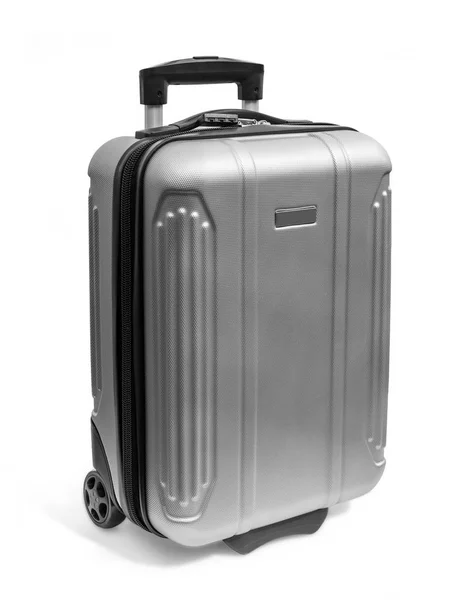 Polycarbonate suitcase isolated — Stock Photo, Image