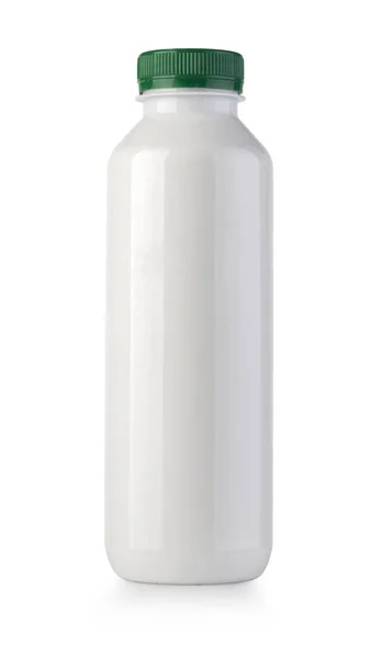 Hvit plastflaske – stockfoto