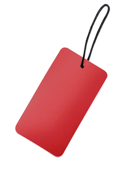 Red blank tag — Stock Photo, Image