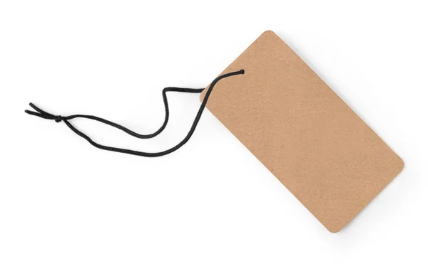 Blank tag tied with string. — Stock Photo, Image