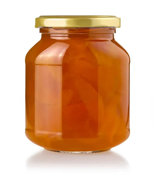 Abrikos marmelade glas ja - Stock-foto