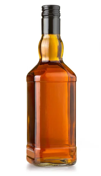 Botella de whisky en blanco —  Fotos de Stock