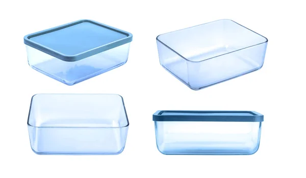 Glass food container isolated — Stock Photo, Image