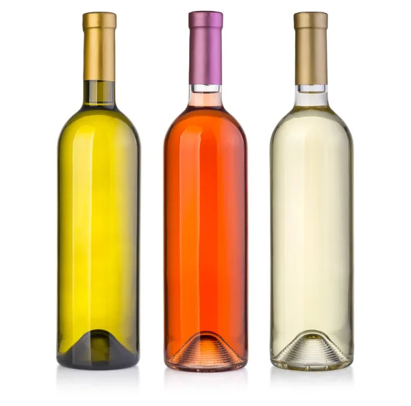 Uppsättning vinflaskor — Stockfoto