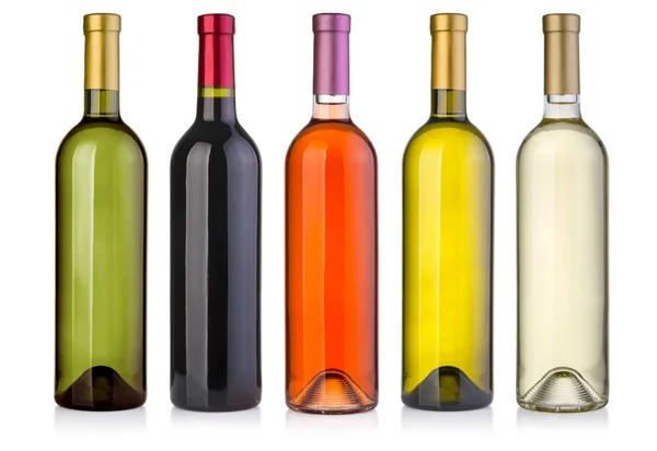 Набір пляшок вина — стокове фото