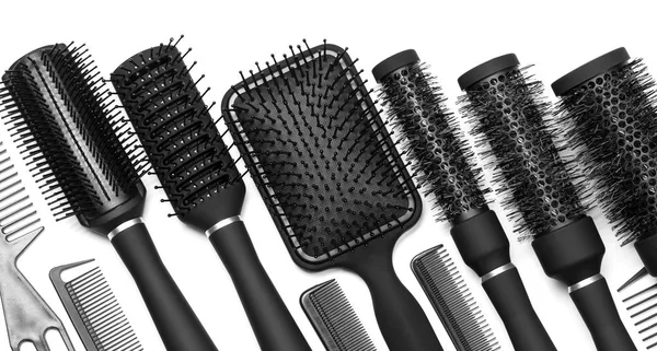 Hairdressing tools on white — Stock Photo, Image