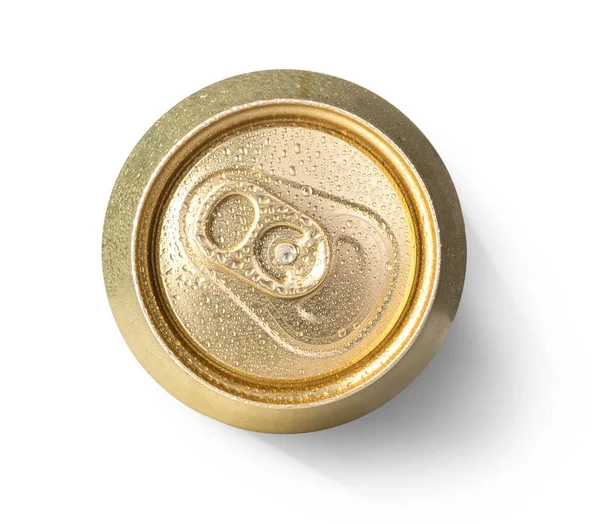 Metallic can on white — Stock Photo, Image