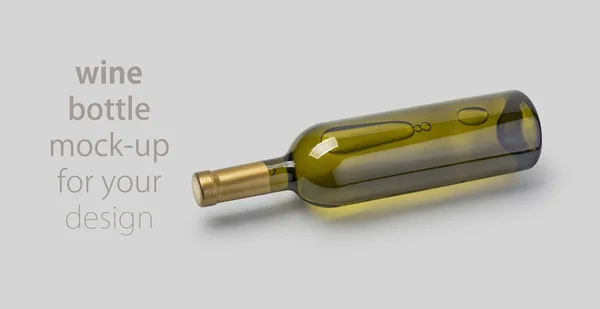Wine bottle on white — Stock Photo, Image