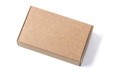 Beyaz kahverengi kutular.