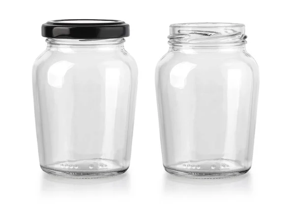 Marmeladenglas auf weiß — Stockfoto