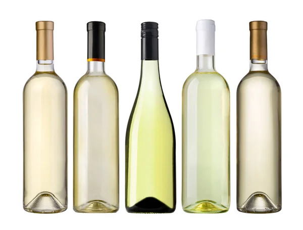 Bílé láhve vína — Stock fotografie