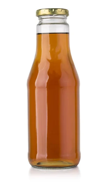 Láhev z jablečné šťávy, samostatný — Stock fotografie