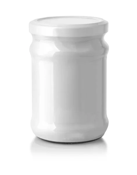 Jar in de witte pakket — Stockfoto