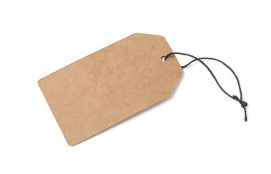 İple bağlanmış boş etiket.